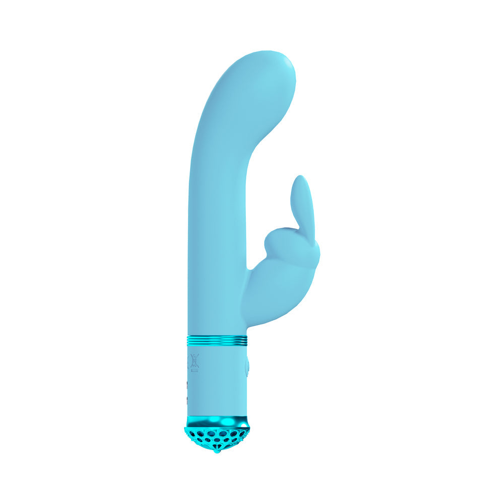 LOVELINE BELLE RECHARGEABLE SILICONE RABBIT VIBRATOR BLUE