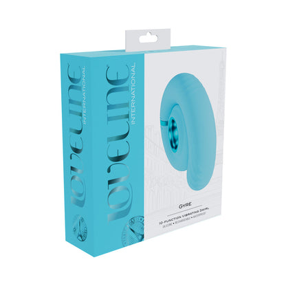 LOVELINE GYRE RECHARGEABLE SILICONE VIBRATING SWIRL BLUE