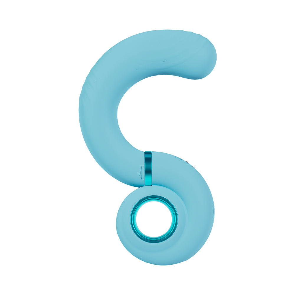 SHOTS - LOVELINE GYRE RECHARGEABLE SILICONE VIBRATING SWIRL BLUE