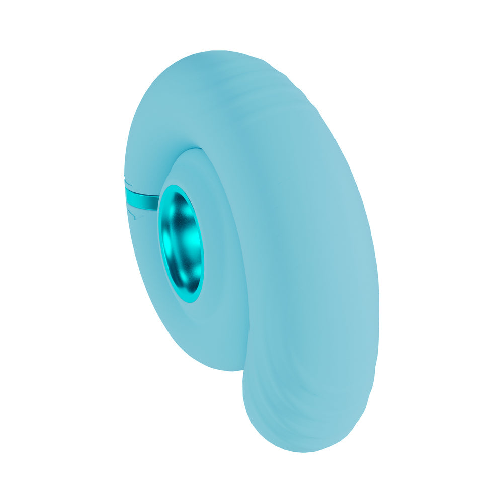 LOVELINE GYRE RECHARGEABLE SILICONE VIBRATING SWIRL BLUE