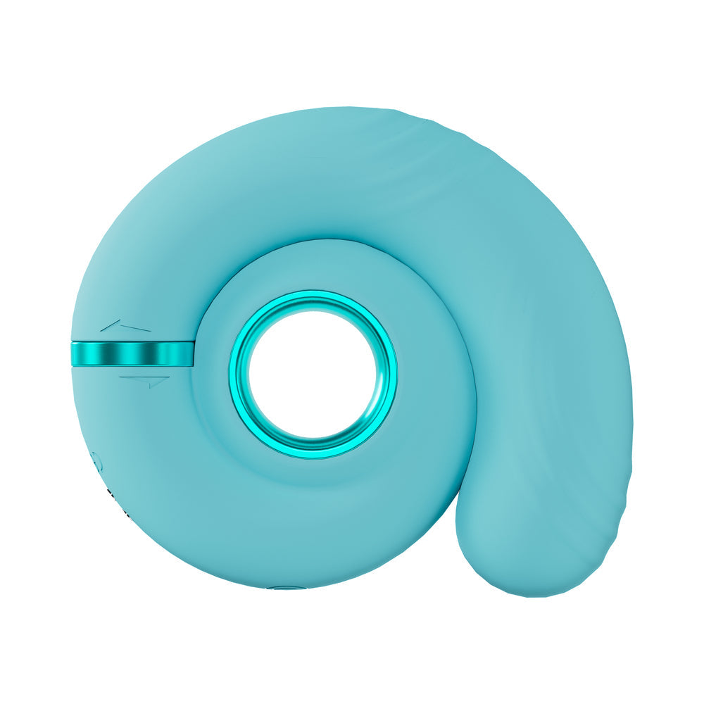 LOVELINE GYRE RECHARGEABLE SILICONE VIBRATING SWIRL BLUE