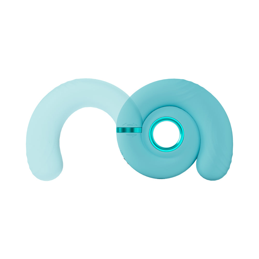 SHOTS - LOVELINE GYRE RECHARGEABLE SILICONE VIBRATING SWIRL BLUE
