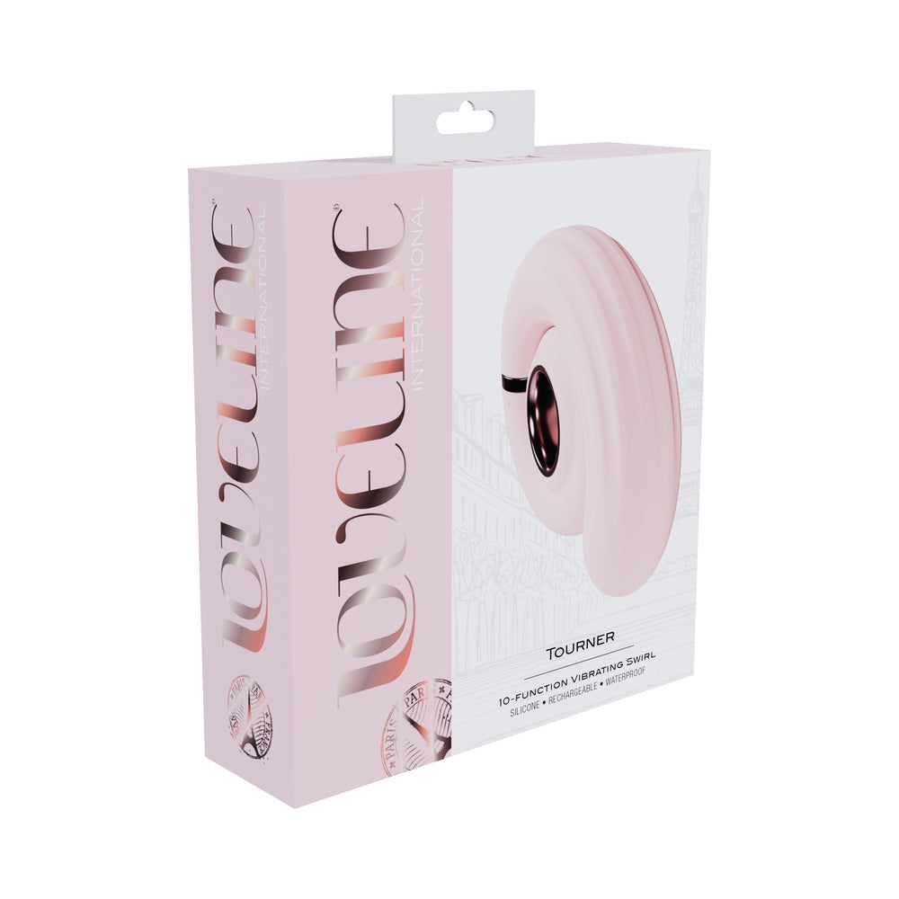 LOVELINE TOURNER RECHARGEABLE SILICONE VIBRATING SWIRL PINK