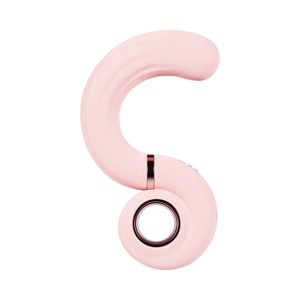 LOVELINE TOURNER RECHARGEABLE SILICONE VIBRATING SWIRL PINK