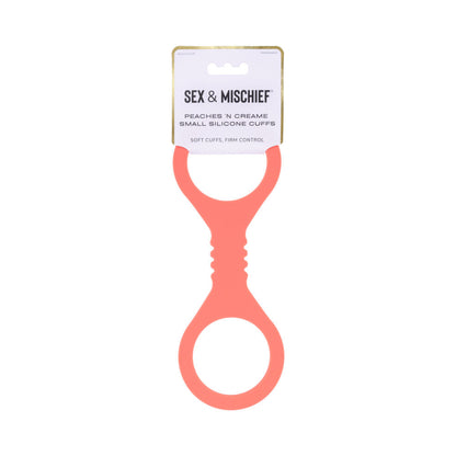 SPORTSHEETS SEX & MISCHIEF PEACHES ''N CREAME SMALL SILICONE CUFFS