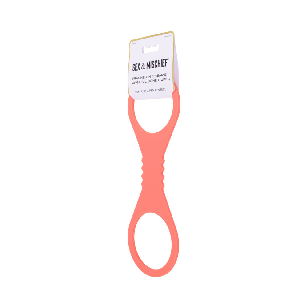 SPORTSHEETS - SEX & MISCHIEF PEACHES ''N CREAME LARGE SILICONE CUFFS