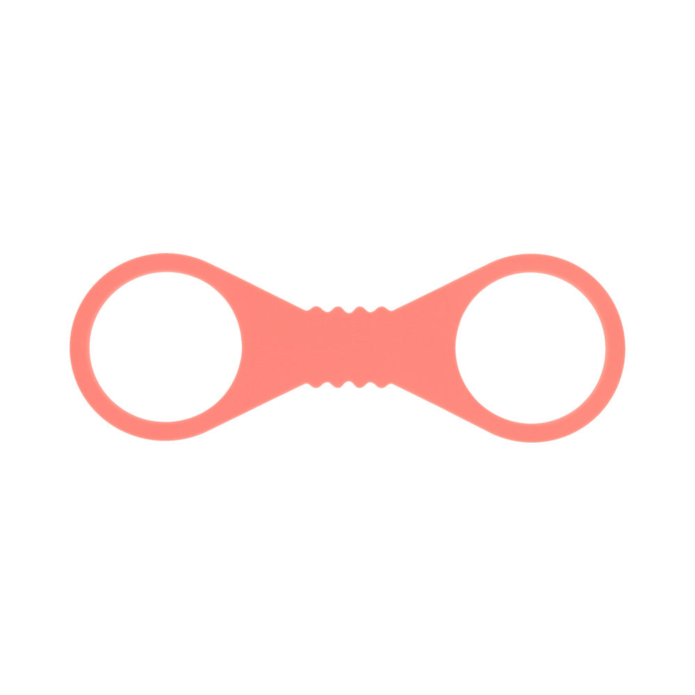 SPORTSHEETS SEX & MISCHIEF PEACHES ''N CREAME LARGE SILICONE CUFFS