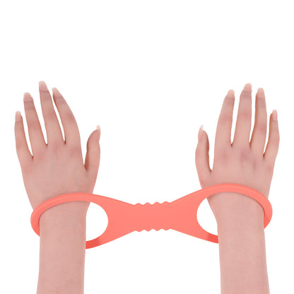 SPORTSHEETS - SEX & MISCHIEF PEACHES ''N CREAME LARGE SILICONE CUFFS