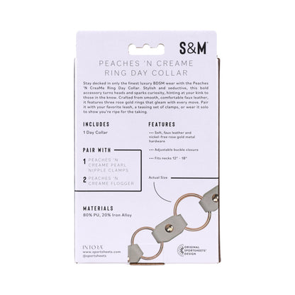 SPORTSHEETS SEX & MISCHIEF PEACHES ''N CREAME RING DAY COLLAR