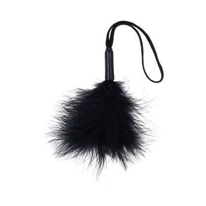 SPORTSHEETS - SEX & MISCHIEF PEACHES ''N CREAME WRIST FEATHER TICKLER BLACK