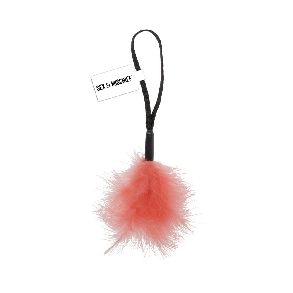 SPORTSHEETS - SEX & MISCHIEF PEACHES ''N CREAME WRIST FEATHER TICKLER PEACH