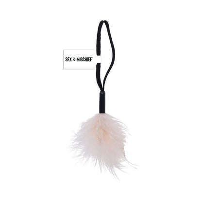 SPORTSHEETS - SEX & MISCHIEF PEACHES ''N CREAME WRIST FEATHER TICKLER CREAME