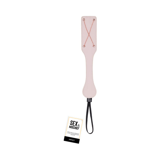 SPORTSHEETS - SEX & MISCHIEF PEACHES ''N CREAME CHAIN IMPRESSIONS PADDLE