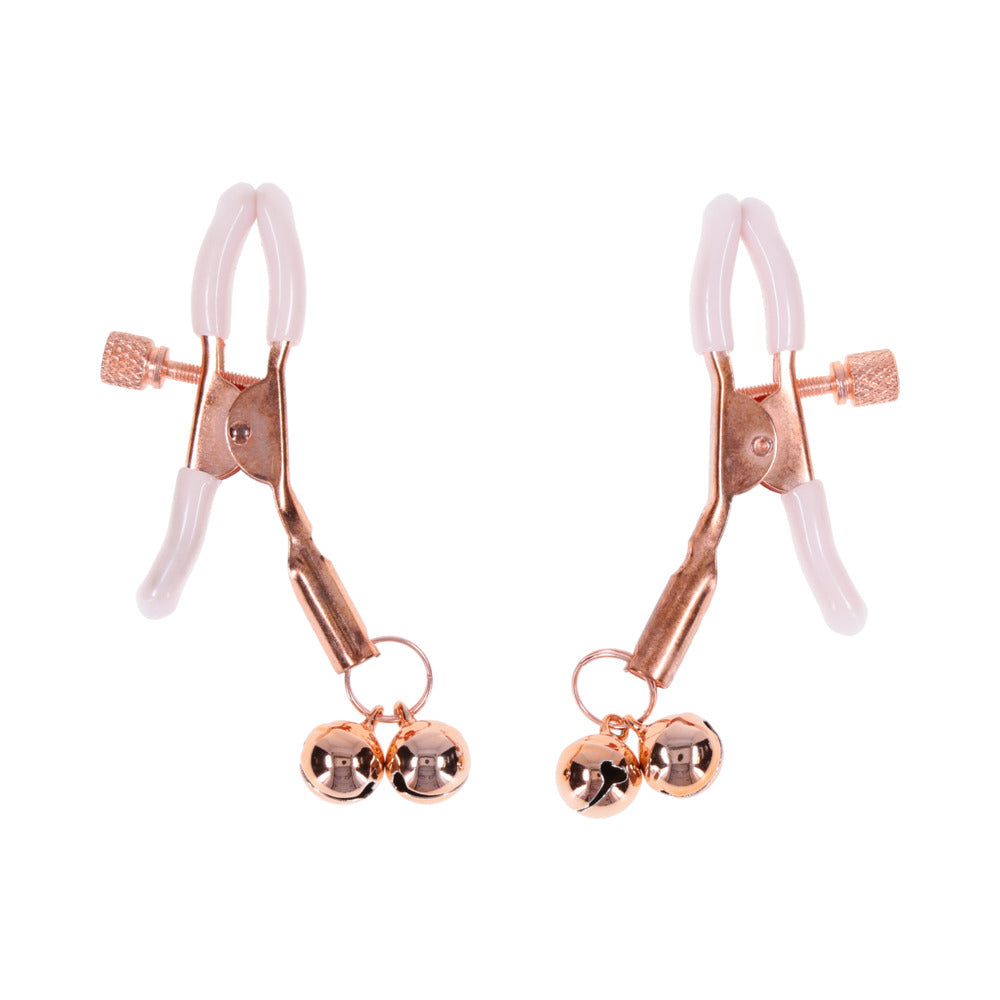 SPORTSHEETS - SEX & MISCHIEF PEACHES ''N CREAME BELL NIPPLE CLAMPS
