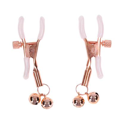 SPORTSHEETS SEX & MISCHIEF PEACHES ''N CREAME BELL NIPPLE CLAMPS