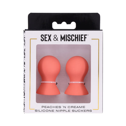 SPORTSHEETS SEX & MISCHIEF PEACHES ''N CREAME SILICONE NIPPLE SUCKERS