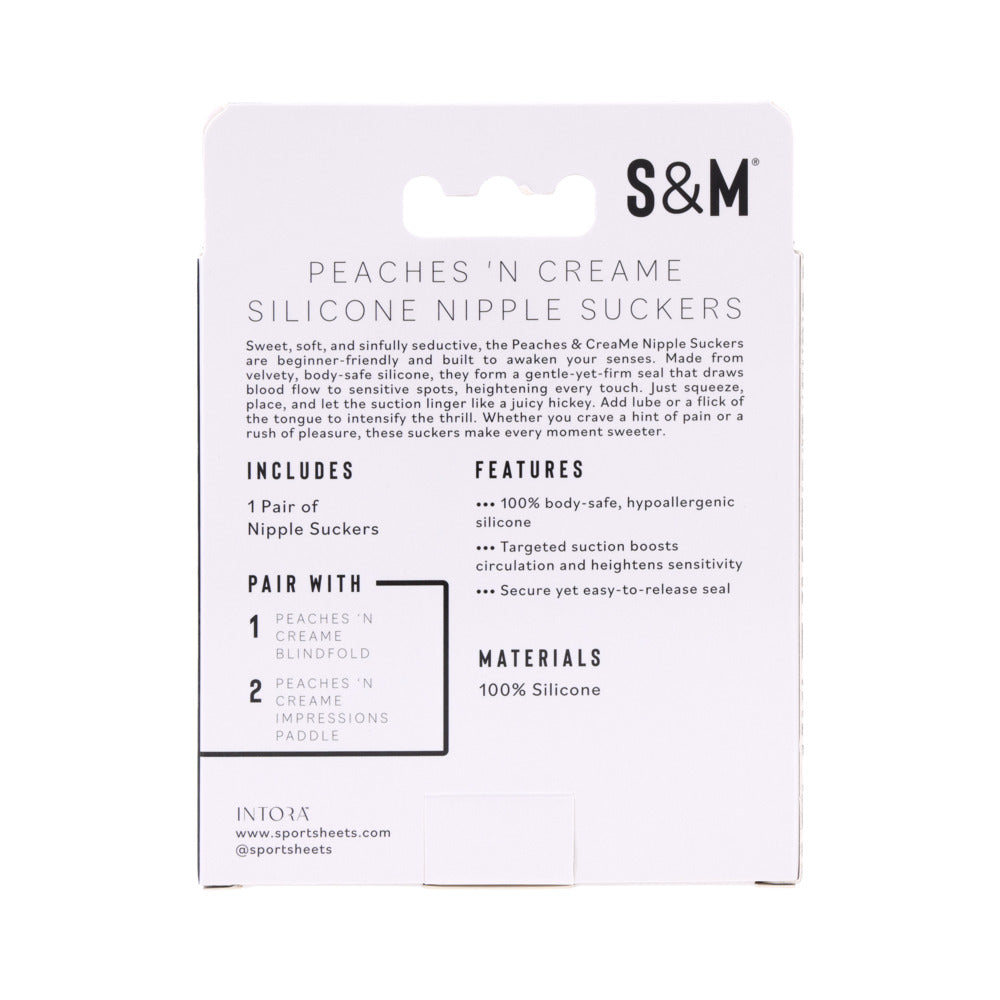 SPORTSHEETS SEX & MISCHIEF PEACHES ''N CREAME SILICONE NIPPLE SUCKERS