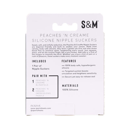 SPORTSHEETS SEX & MISCHIEF PEACHES ''N CREAME SILICONE NIPPLE SUCKERS