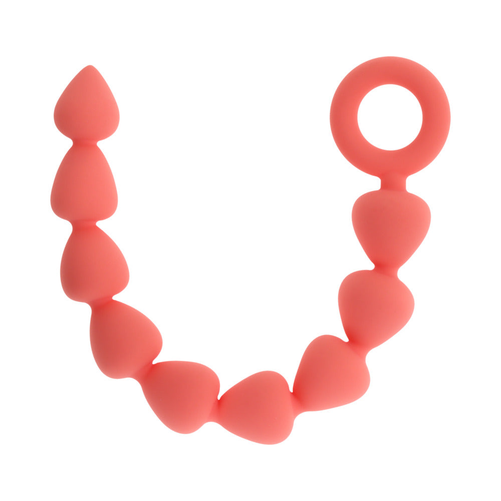 SPORTSHEETS - SEX & MISCHIEF PEACHES ''N CREAME SILICONE ANAL BEADS