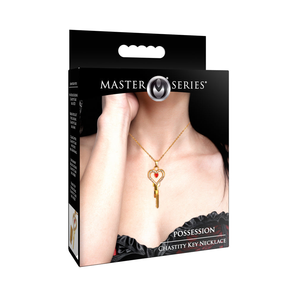 XR BRANDS - MASTER SERIES CHASTITY KEY NECKLACE