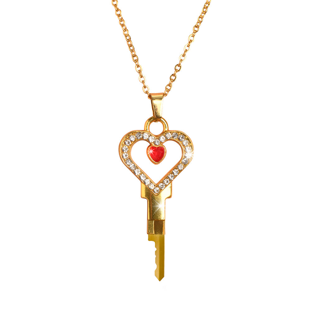 XR BRANDS - MASTER SERIES CHASTITY KEY NECKLACE
