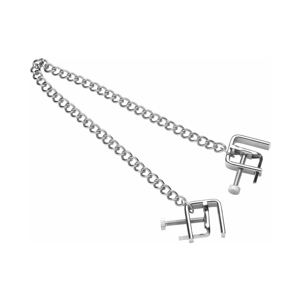XR BRANDS - MASTER SERIES PRESSURE VICE METAL NIPPLE CLAMPS