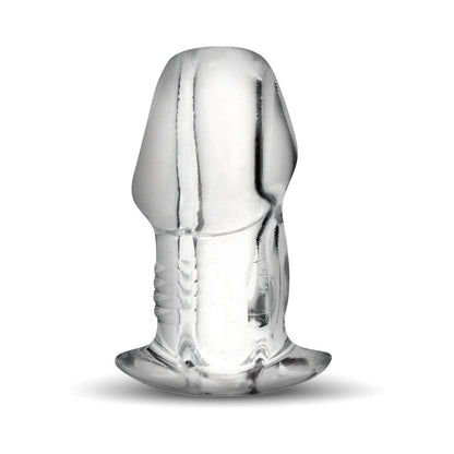 XR BRANDS - MASTER SERIES DICKED CLEAR HOLLOW ANAL PLUG LARGE