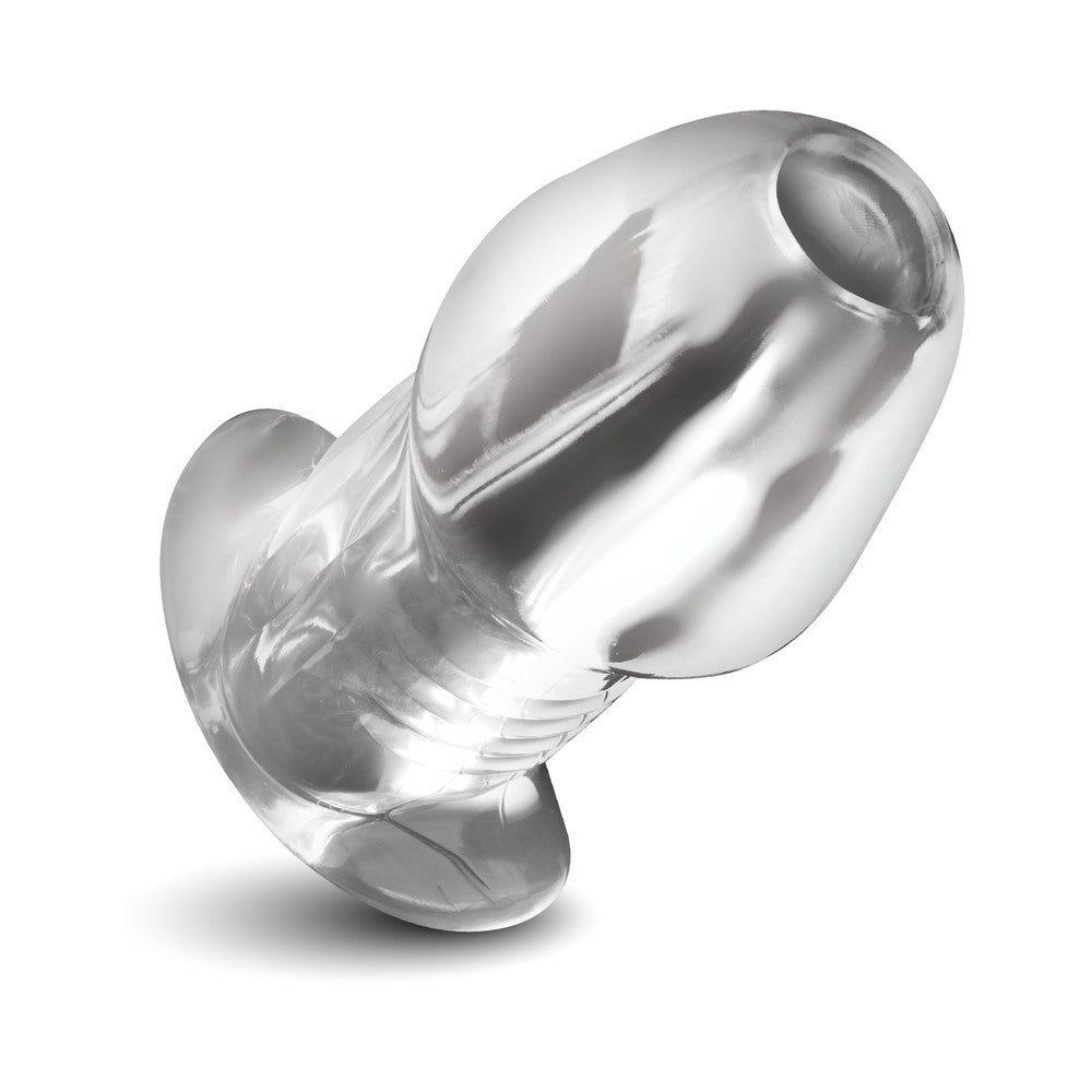 XR BRANDS - MASTER SERIES DICKED CLEAR HOLLOW ANAL PLUG LARGE