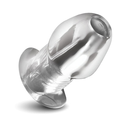 XR BRANDS - MASTER SERIES DICKED CLEAR HOLLOW ANAL PLUG LARGE