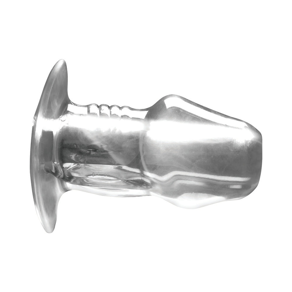 XR BRANDS - MASTER SERIES DICKED CLEAR HOLLOW ANAL PLUG LARGE