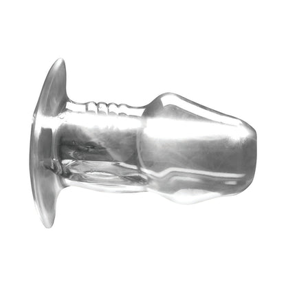 XR BRANDS - MASTER SERIES DICKED CLEAR HOLLOW ANAL PLUG LARGE