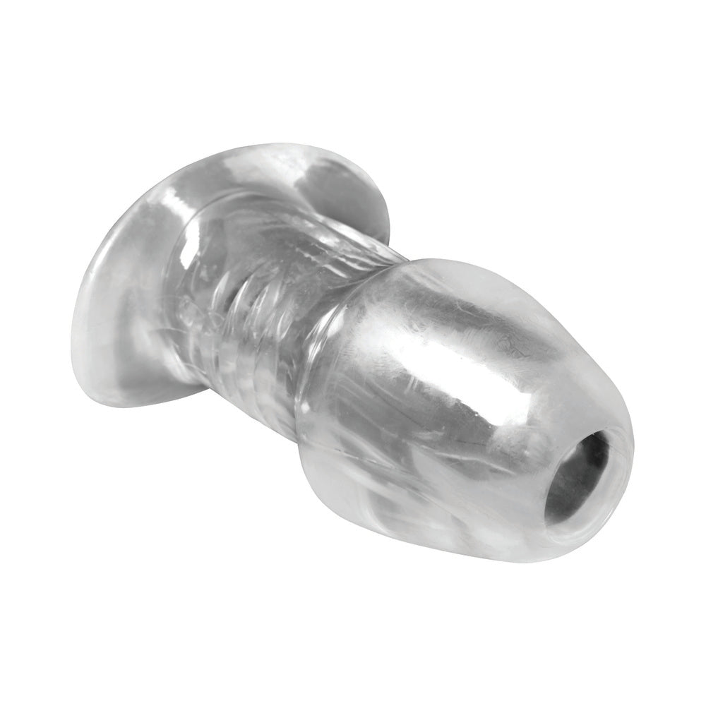 XR BRANDS - MASTER SERIES DICKED CLEAR HOLLOW ANAL PLUG LARGE