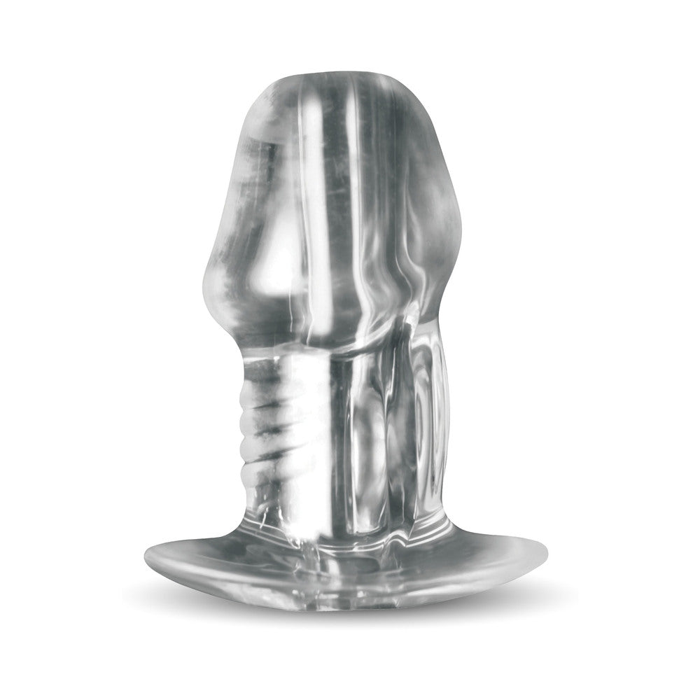 XR BRANDS - MASTER SERIES DICKED CLEAR HOLLOW ANAL PLUG MEDIUM