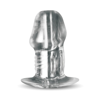XR BRANDS - MASTER SERIES DICKED CLEAR HOLLOW ANAL PLUG MEDIUM