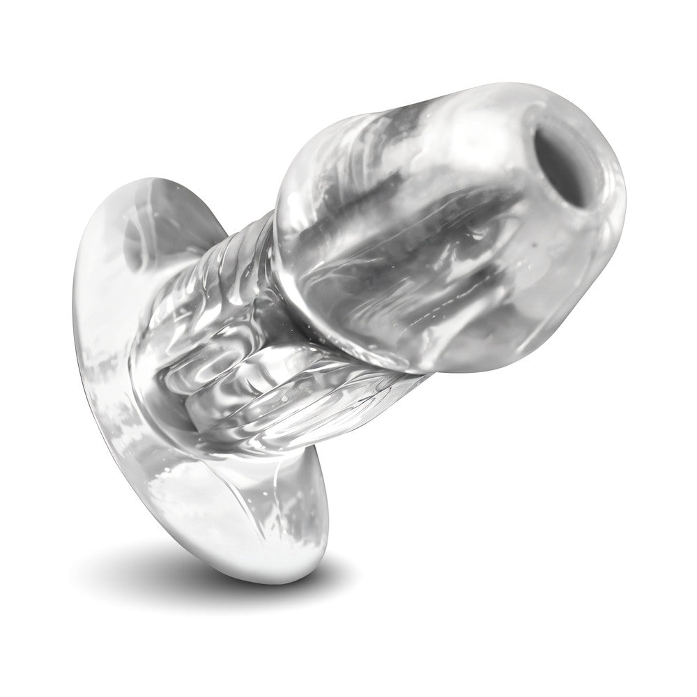 XR BRANDS - MASTER SERIES DICKED CLEAR HOLLOW ANAL PLUG MEDIUM