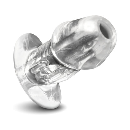 XR BRANDS - MASTER SERIES DICKED CLEAR HOLLOW ANAL PLUG MEDIUM