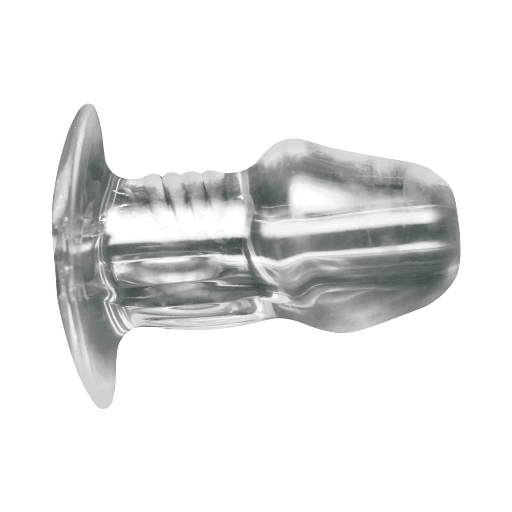 XR BRANDS - MASTER SERIES DICKED CLEAR HOLLOW ANAL PLUG MEDIUM