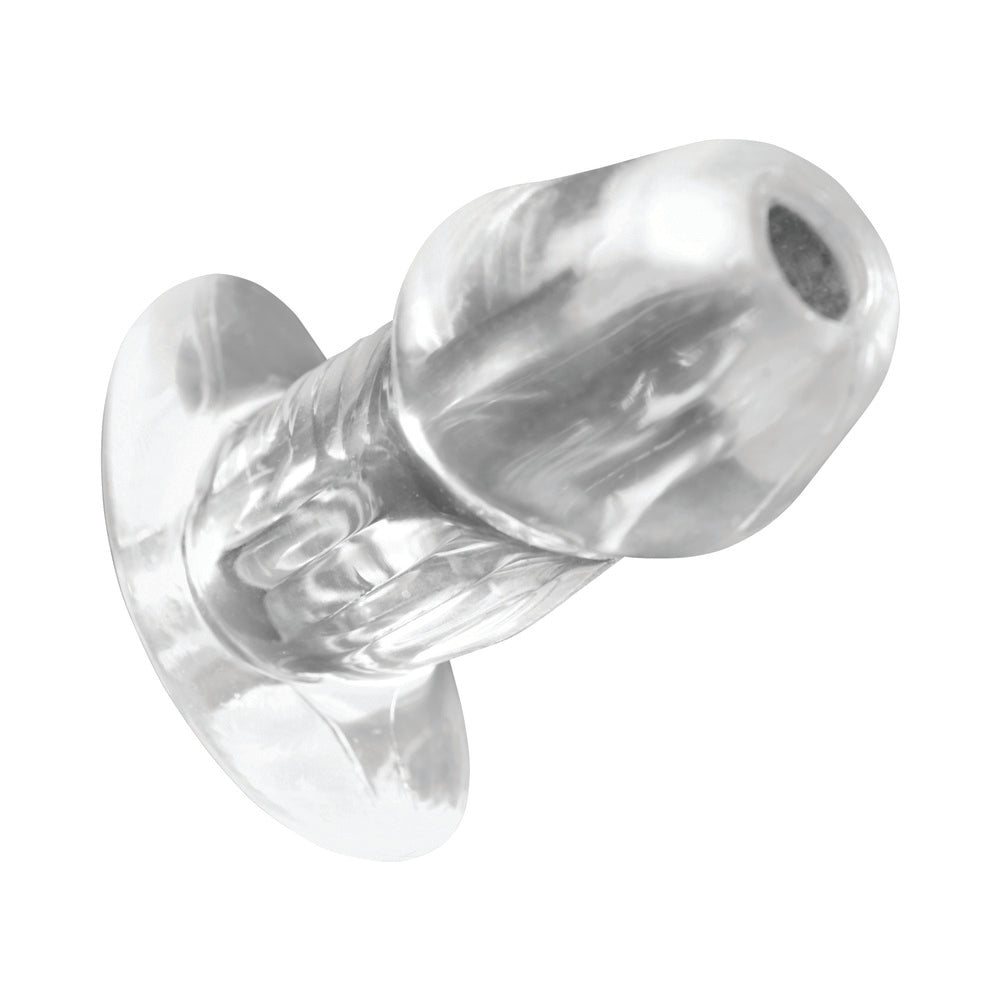 XR BRANDS - MASTER SERIES DICKED CLEAR HOLLOW ANAL PLUG MEDIUM