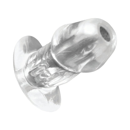 XR BRANDS - MASTER SERIES DICKED CLEAR HOLLOW ANAL PLUG MEDIUM