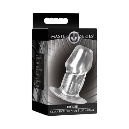 XR BRANDS - MASTER SERIES DICKED CLEAR HOLLOW ANAL PLUG SMALL