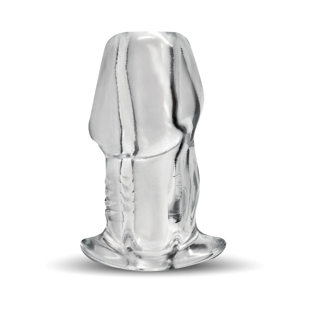 XR BRANDS - MASTER SERIES DICKED CLEAR HOLLOW ANAL PLUG SMALL