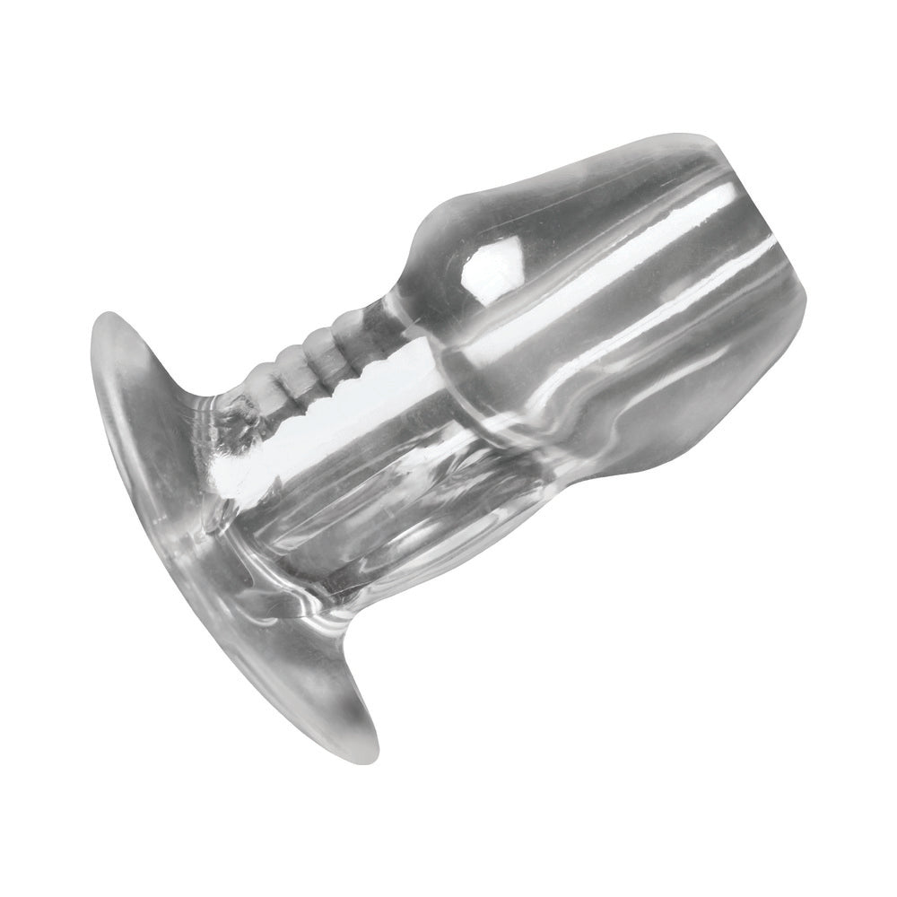 XR BRANDS - MASTER SERIES DICKED CLEAR HOLLOW ANAL PLUG SMALL