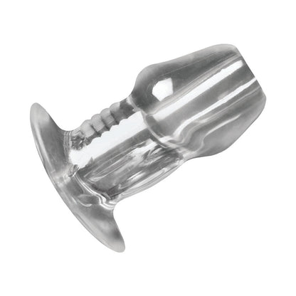 XR BRANDS - MASTER SERIES DICKED CLEAR HOLLOW ANAL PLUG SMALL