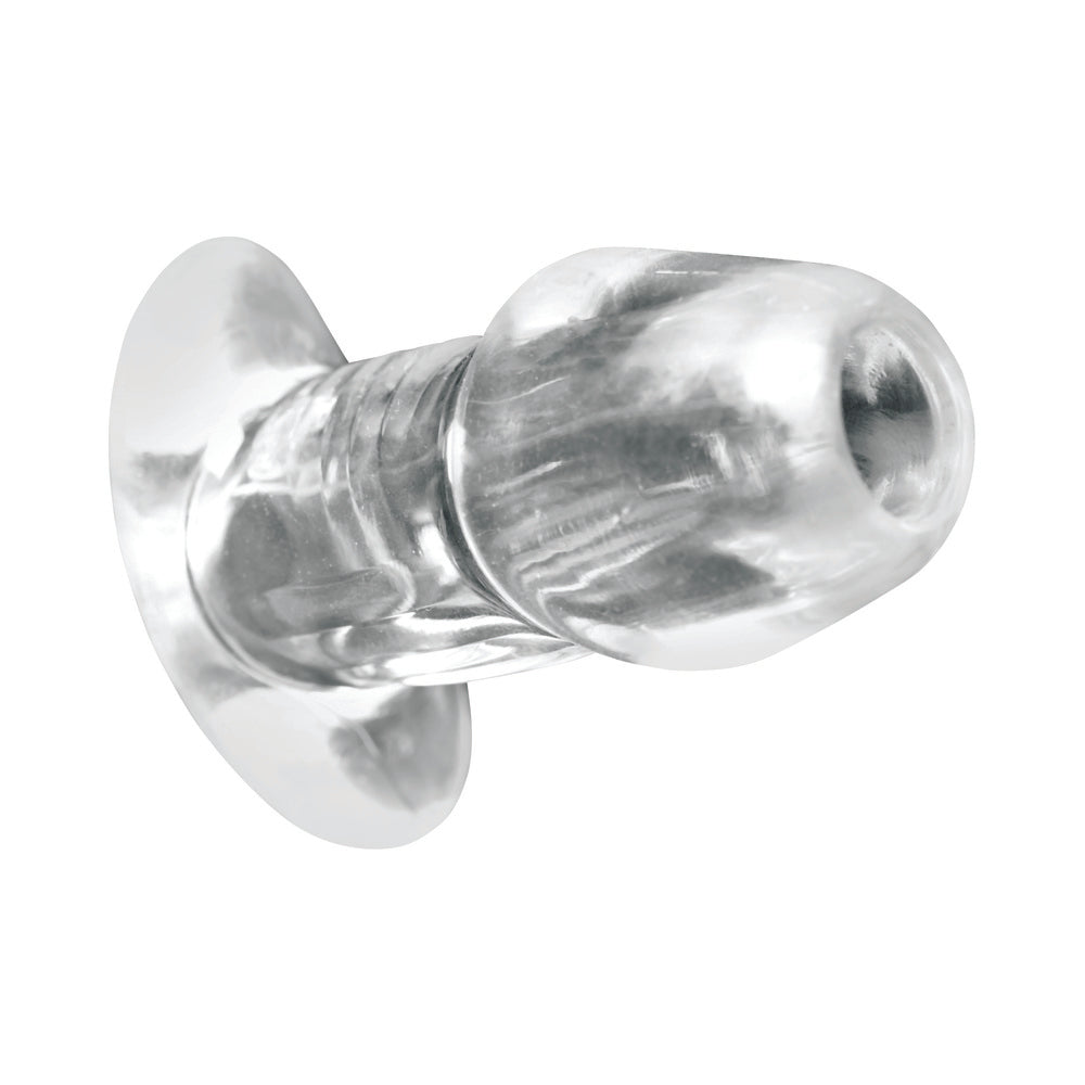 XR BRANDS - MASTER SERIES DICKED CLEAR HOLLOW ANAL PLUG SMALL