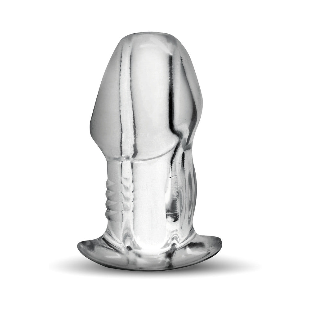 XR BRANDS - MASTER SERIES DICKED CLEAR HOLLOW ANAL PLUG XLARGE