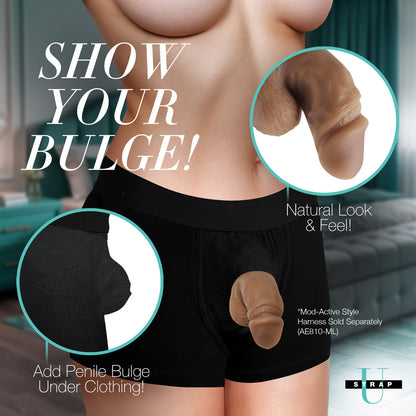 STRAP U 3.6 IN. SILICONE PACKER DILDO MEDIUM