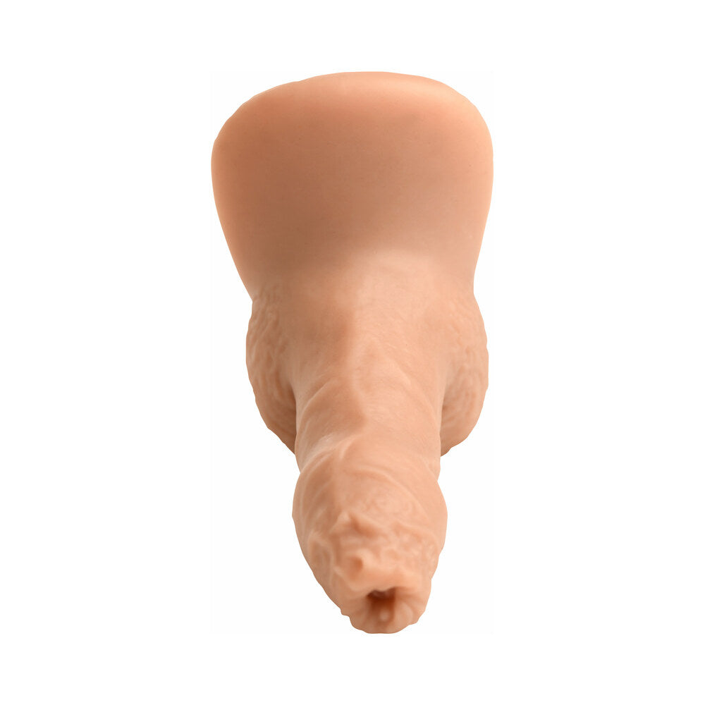 XR BRANDS - STRAP U 5.1 IN. UNCUT SILICONE PACKER DILDO LIGHT