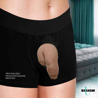 MARCAS XR - ARNÉS U 5.1 PULGADAS DILDO PACKER DE SILICONA SIN CORTAR MEDIANO