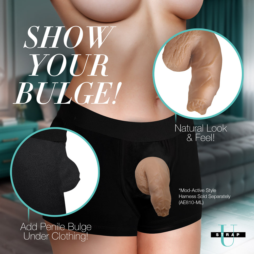 XR BRANDS - STRAP U 5.1 IN. UNCUT SILICONE PACKER DILDO MEDIUM