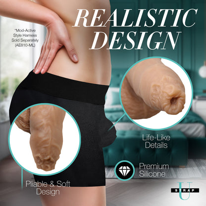 XR BRANDS - STRAP U 5.1 IN. UNCUT SILICONE PACKER DILDO MEDIUM